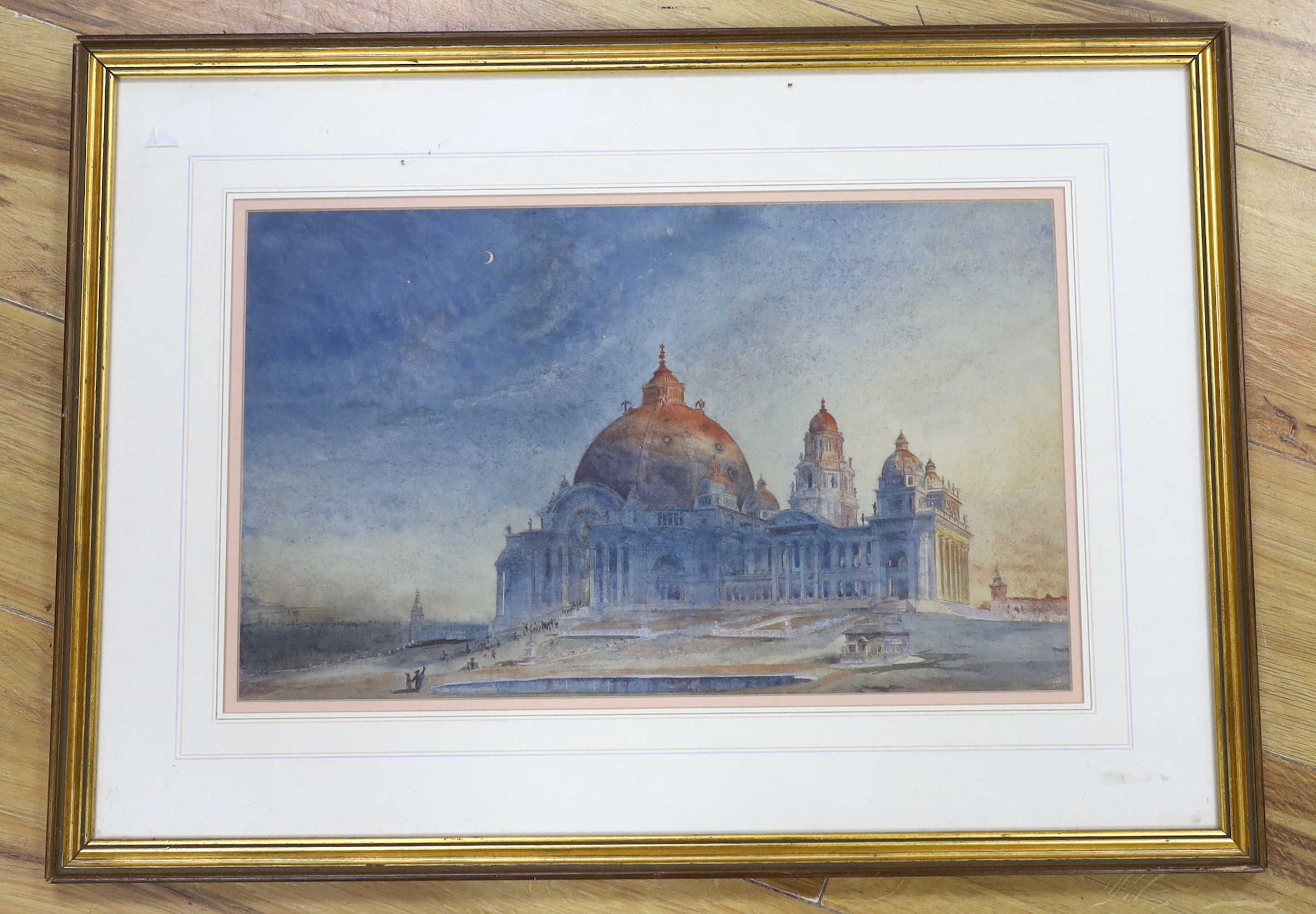 Manner of Albert Goodwin RWS (1845–1932) watercolour, Venetian landscape, unsigned, 27 x 44cm